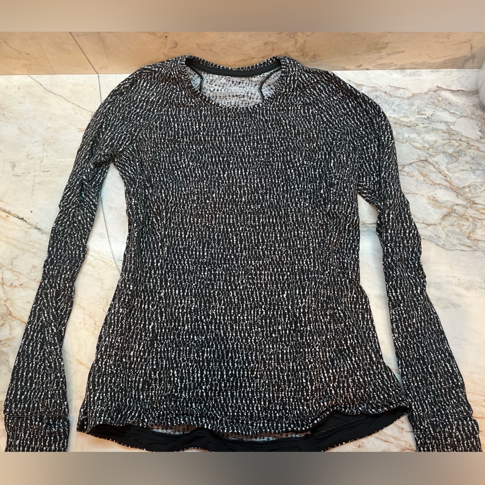 Lululemon long sleeve running shirt, size 12